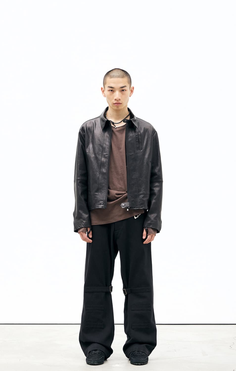 Single Rider Leather Jacket Lambs Black 상품이미지2