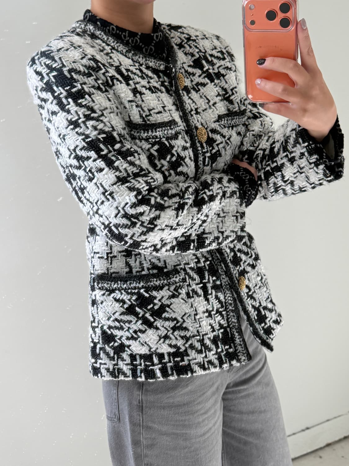 일본빈티지 BELLEVOGUE 트위드자켓 상품이미지2