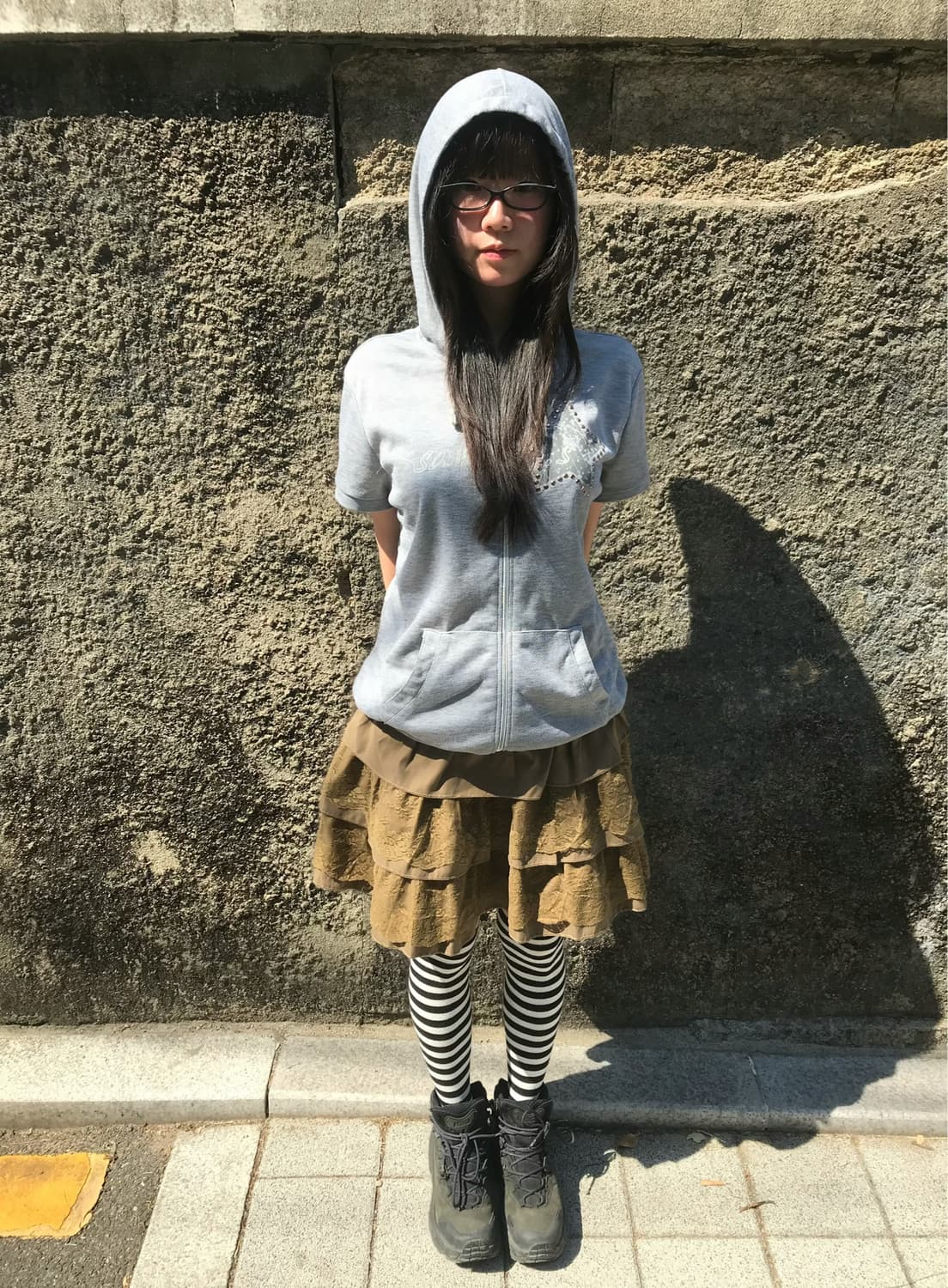 vintage brown lace skirt 상품이미지5