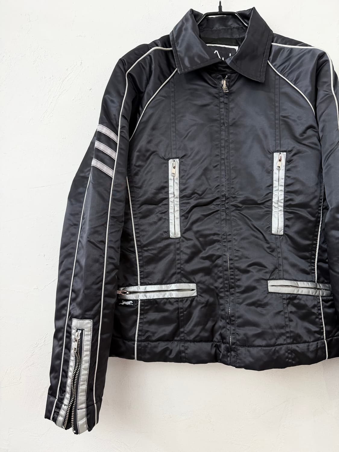 Vintage AJ(andrea jovine) 나일론 블루종 상품이미지2