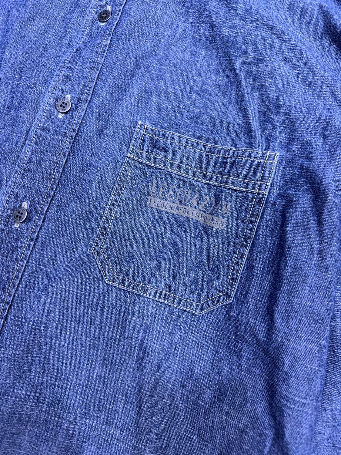 Lee 샴브레이 셔츠 042 데님남방 청셔츠 100 상품이미지5