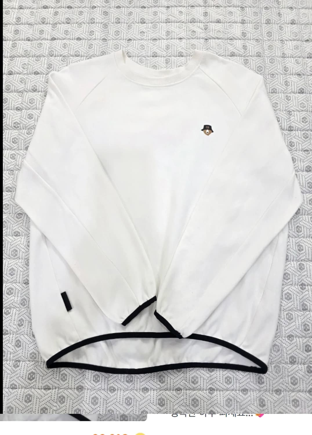 골든베어 흰색 오버핏 맨투맨 95 상품이미지1