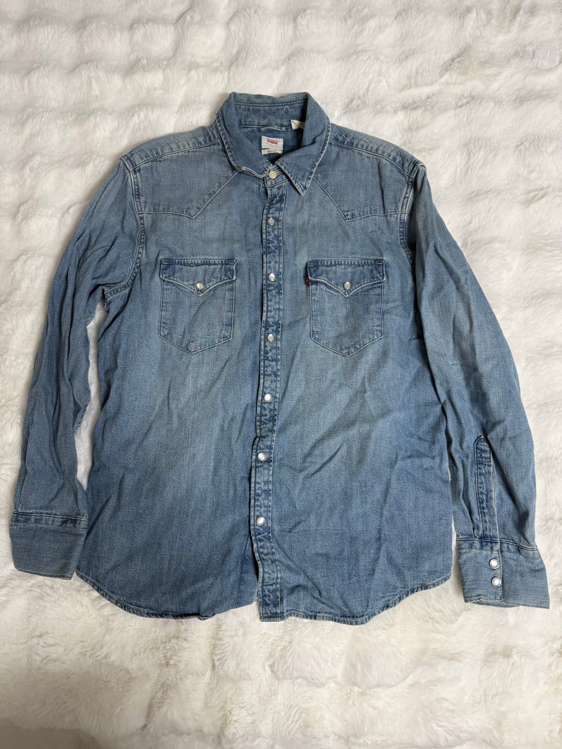 [L] 리바이스 바스토우 웨스턴 데님 셔츠 연청 상품이미지1
