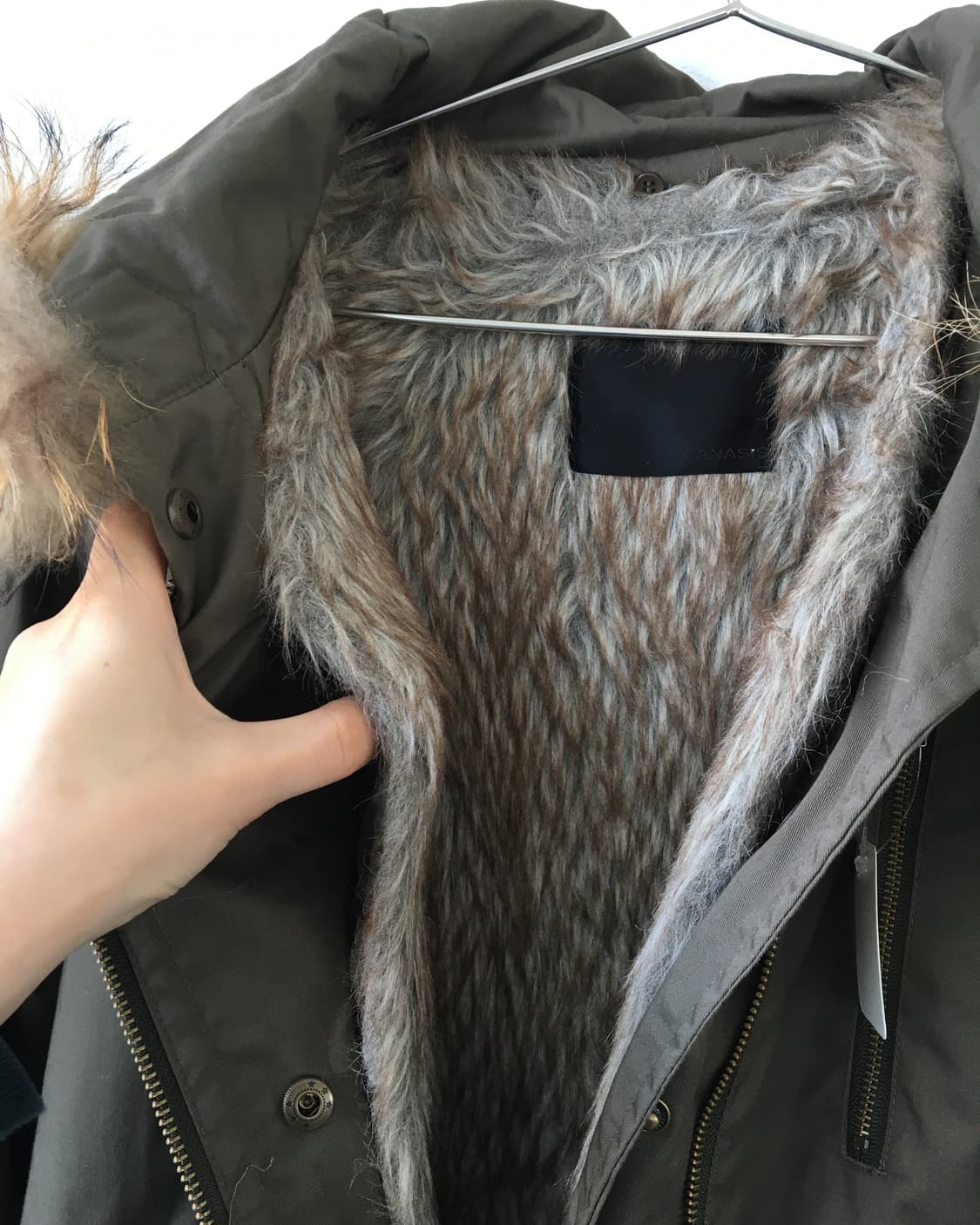 Fake fur hood filed jacket 상품이미지6