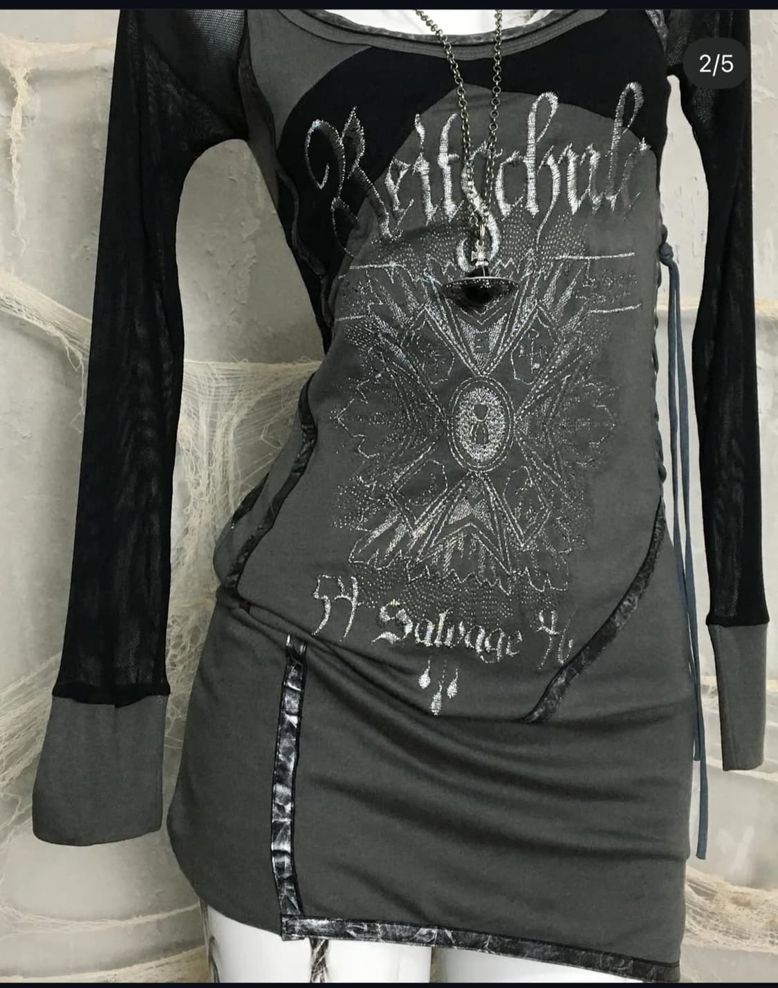 Selvage  Eyelet detail one-piece  상품이미지2