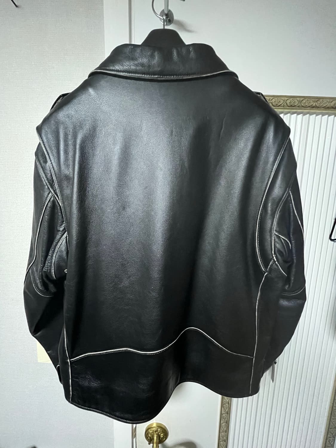 앤더슨벨 루시아 오버사이즈 레더 자켓 블랙 L 상품이미지2