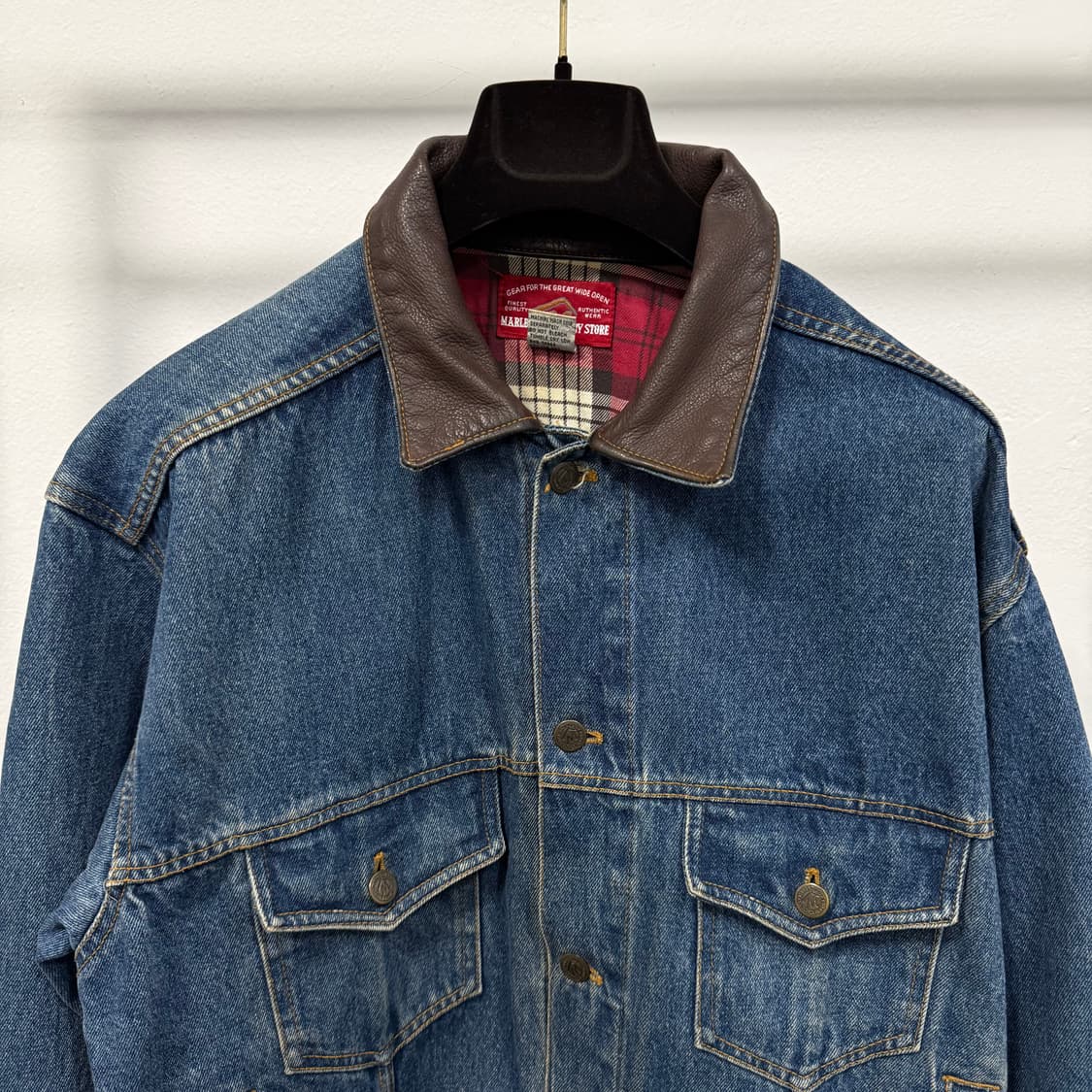 말보루 컨트리 레더카라 데님 자켓 상품이미지2