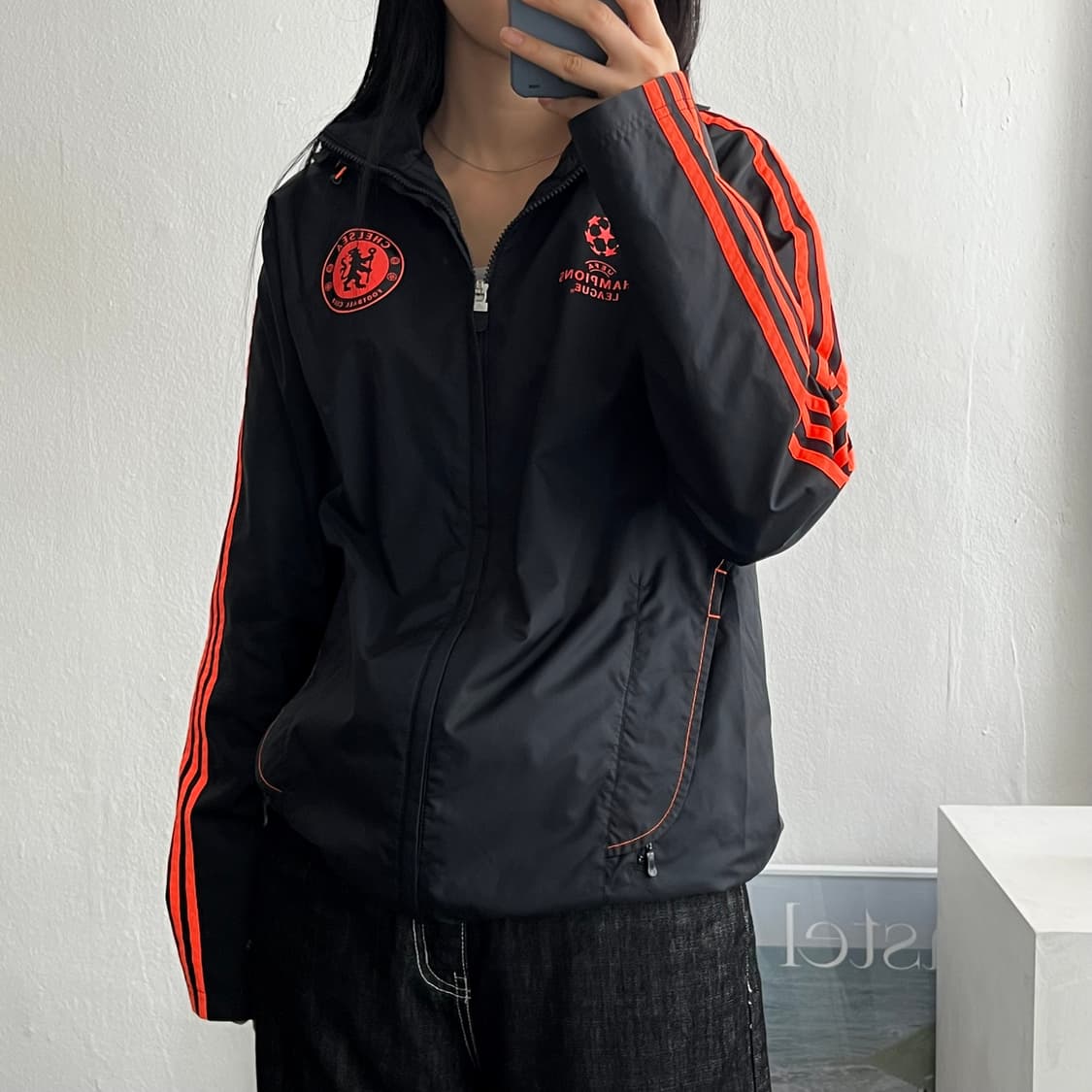 90) 아디다스바람막이 오렌지 후드바막 첼시 A1432 상품이미지2