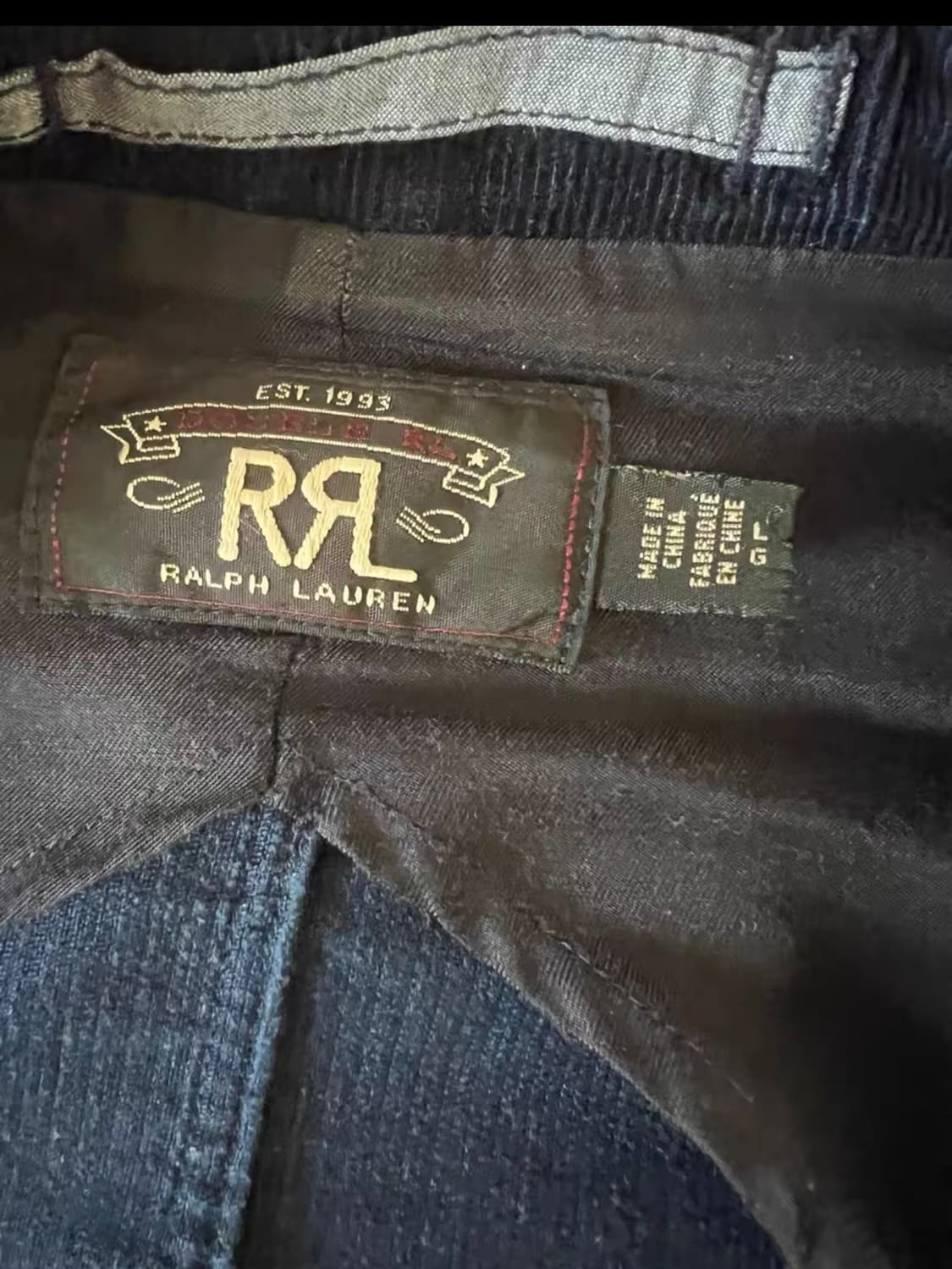 rrl 네이비 코듀로이 스포츠코트 자켓  L 상품이미지3