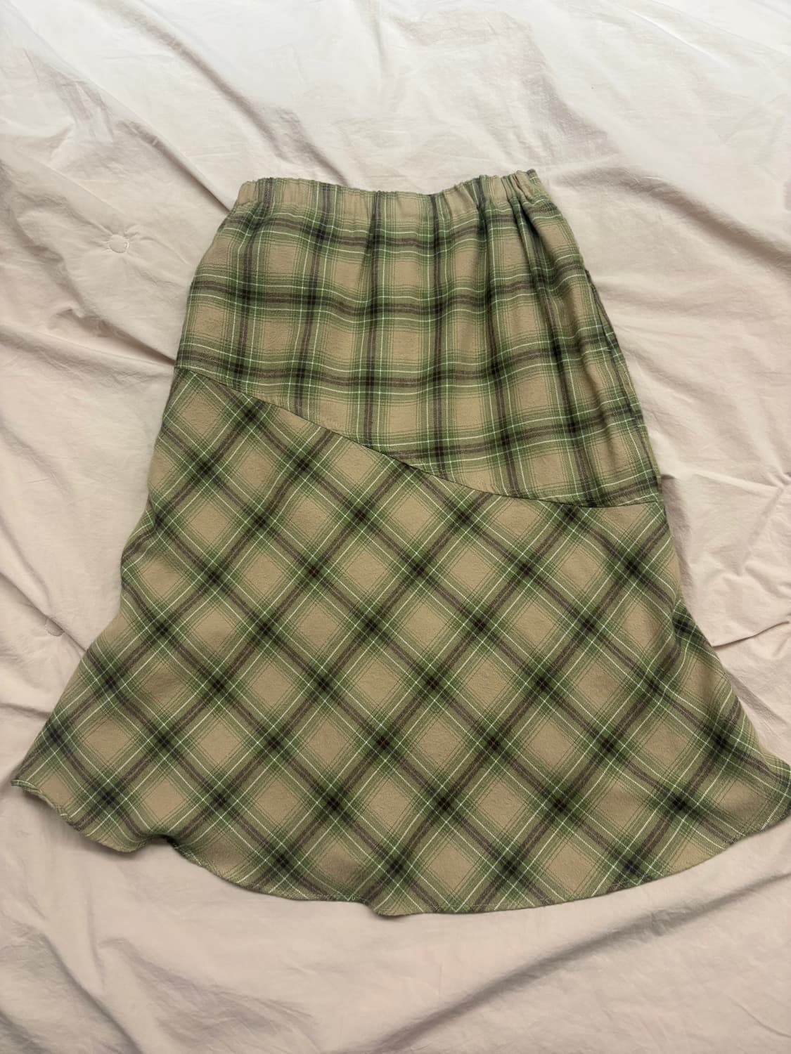 체크 미디 스커트 상품이미지2