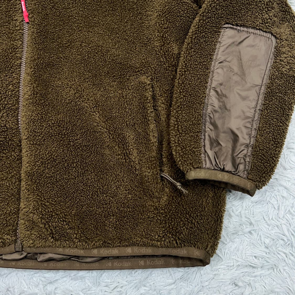 코닥 남성 미니로고 플리스 오버핏 자켓 카키 상품이미지5