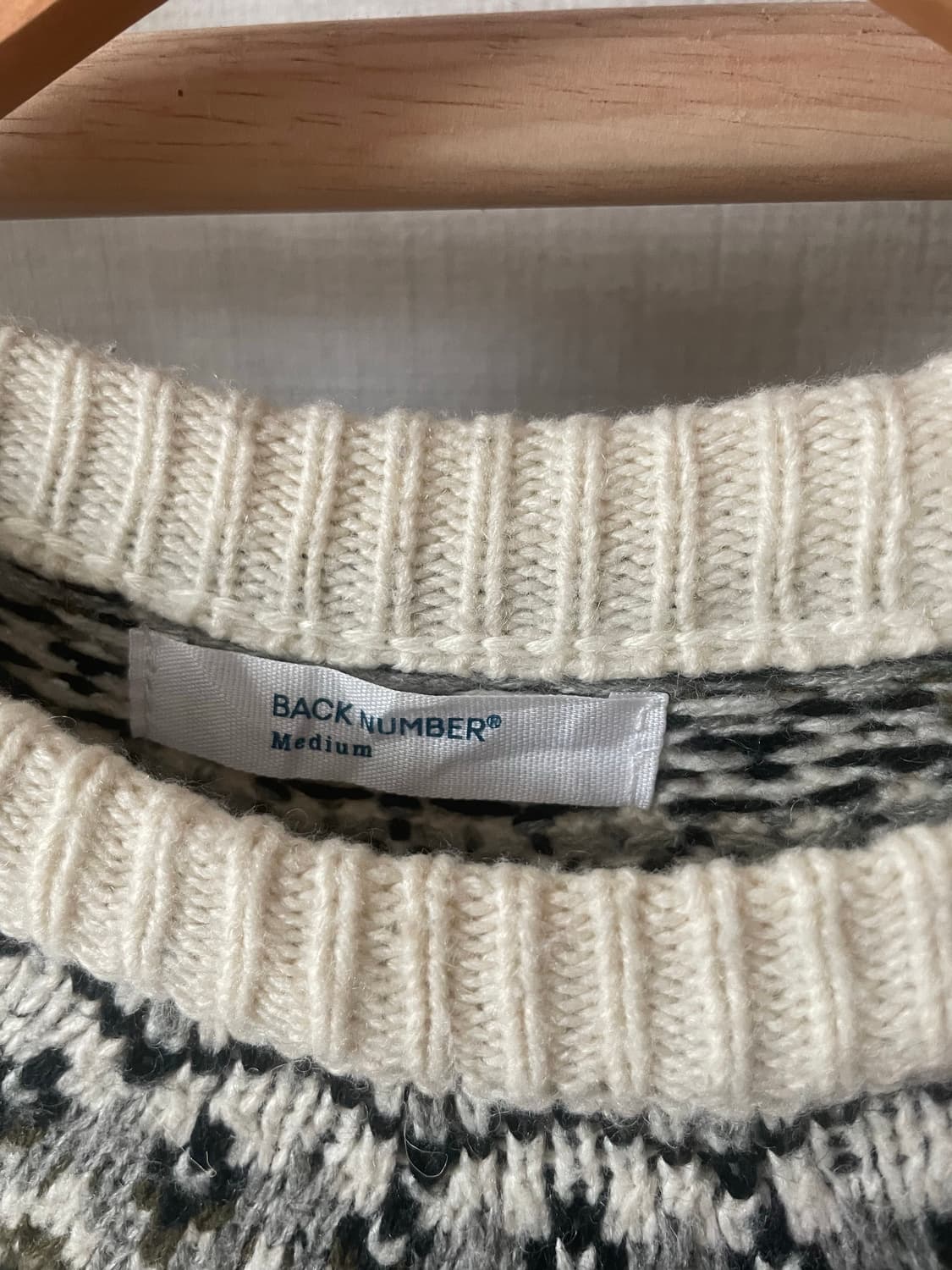 모리걸 빈티지 노르딕 쿠앤크 니트 🤍🖤 상품이미지3