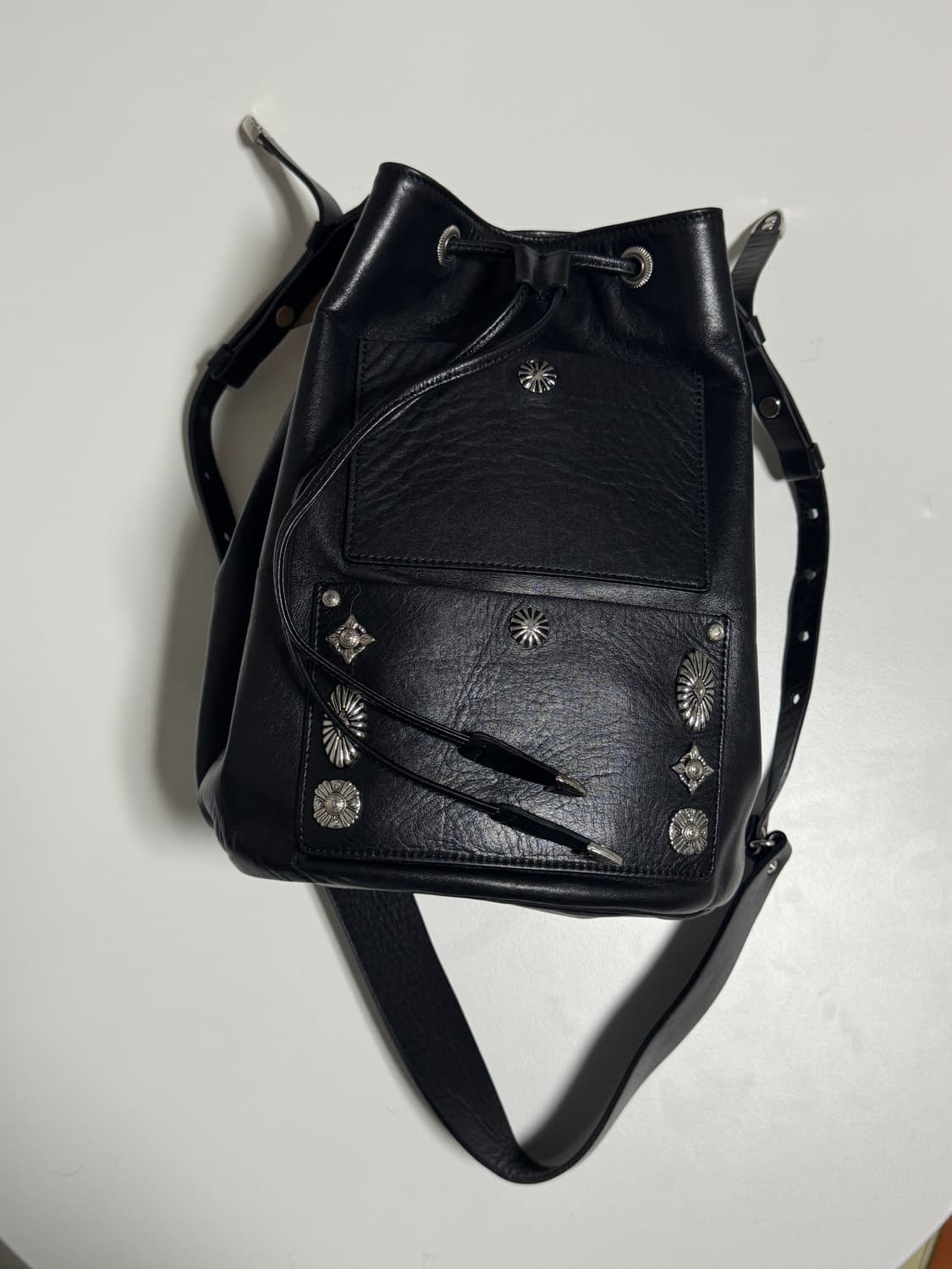 토가 아카이브스 레더 드럼백 상품이미지2