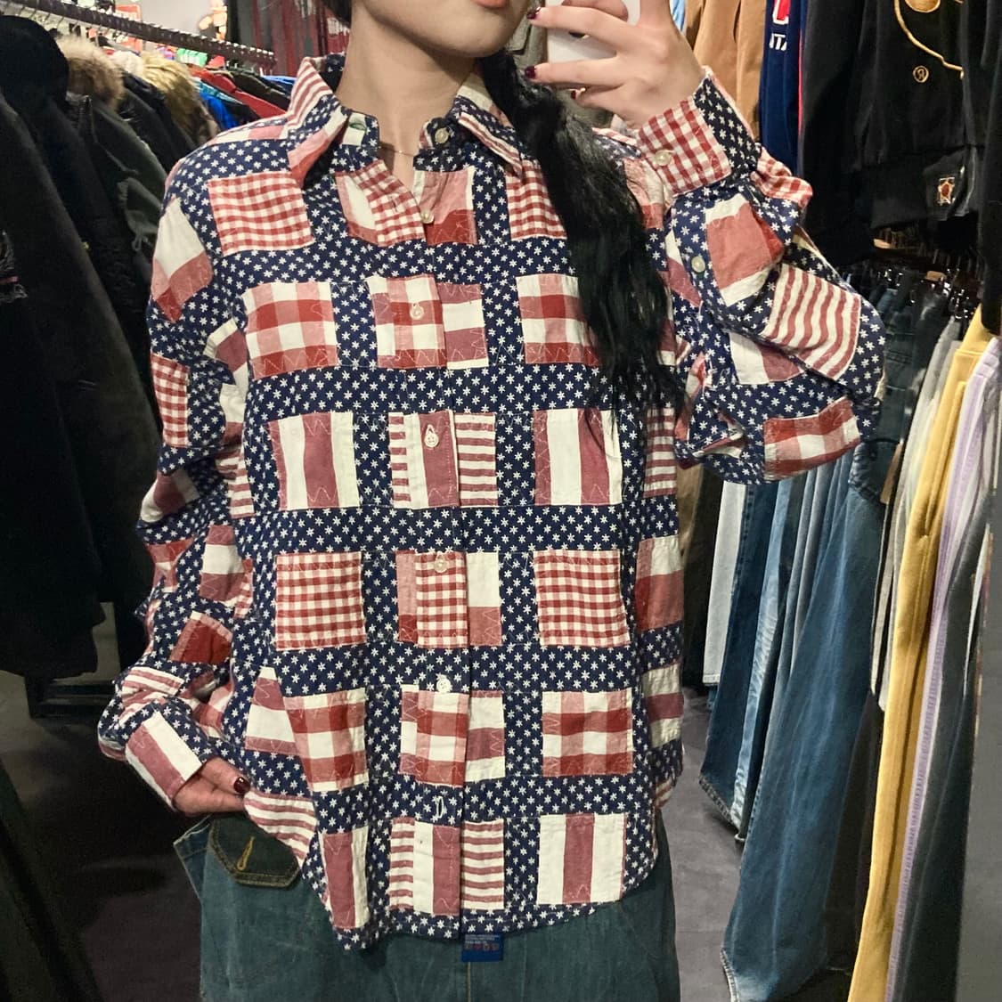 [IM]타미 힐피거 패치워크 셔츠 상품이미지3