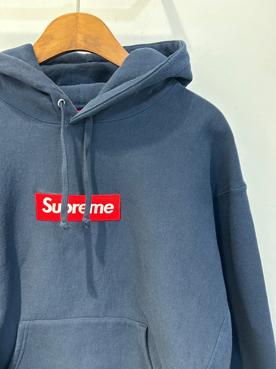 슈프림 박스 로고 후드 티셔츠 네이비 상품이미지3