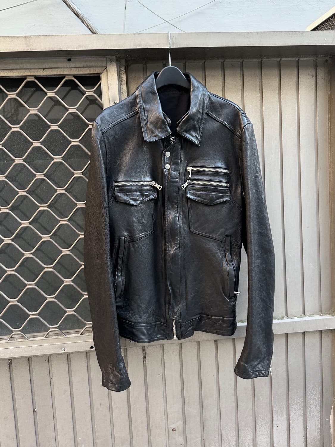 ITALY sheepskin gimmick multi zipper lea 상품이미지4