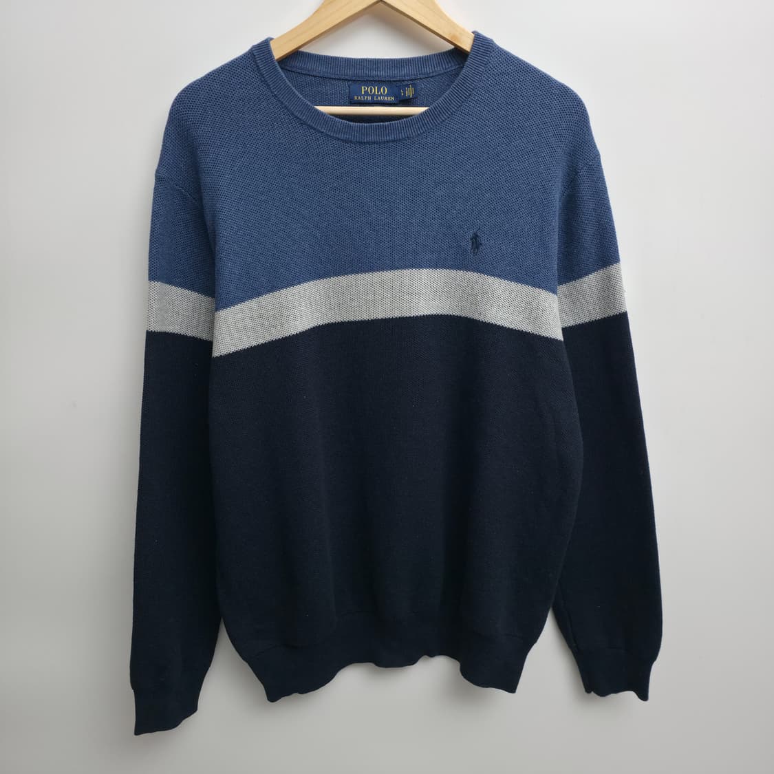 [L] 폴로 랄프로렌 블루 스트라이프 니트 상품이미지1