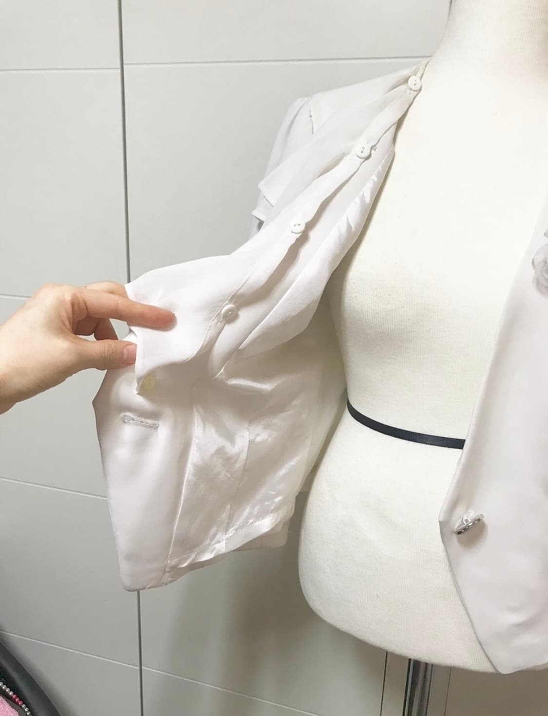 2me ㅡ 러플장식 칠부 소매 자켓 55 상품이미지4