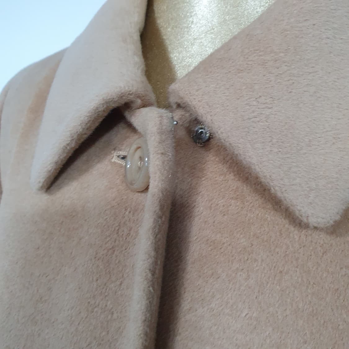 빈티지 램스울 밀크 카라멜 코트 모리걸 올드스쿨 아메카지 상품이미지4