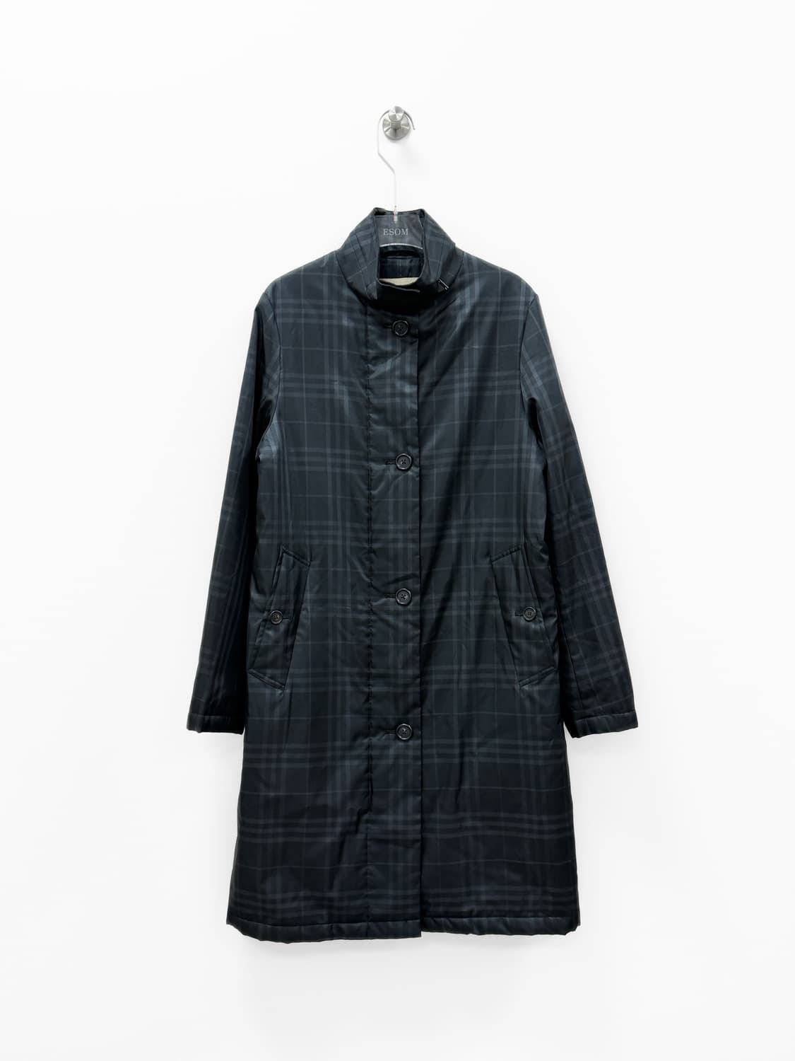 버버리 런던 섀도우 체크 와딩 코트 상품이미지1