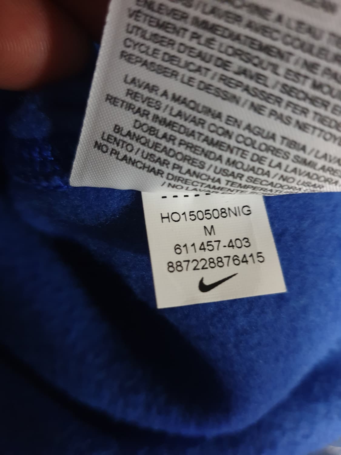 (해외판) 나이키 솔로스우시 TF 기모 후드티 블루 (M) 상품이미지3