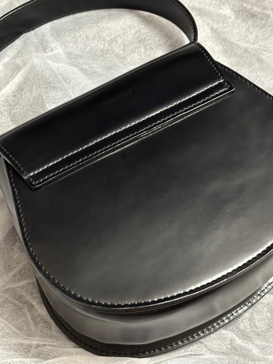 꼼데가르송 폴드 오버 탑 미니백 블랙 상품이미지4