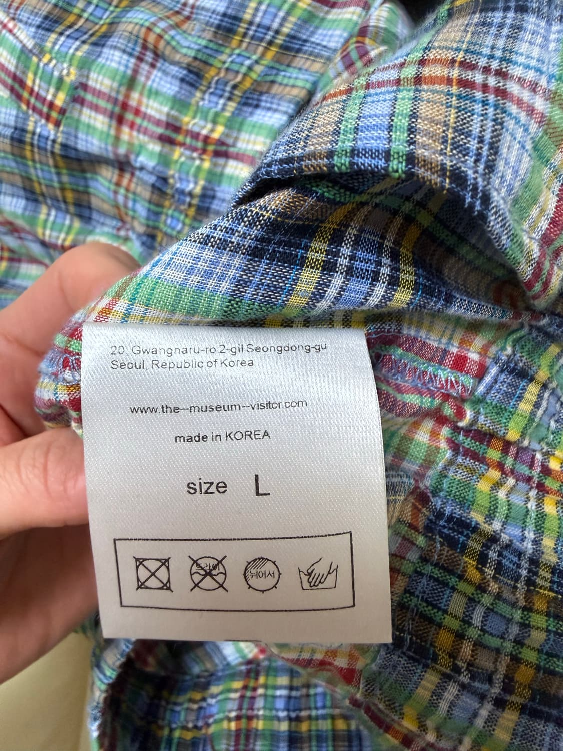 더뮤지엄비지터 LOVE CHECK JACKET L 사이즈  상품이미지3