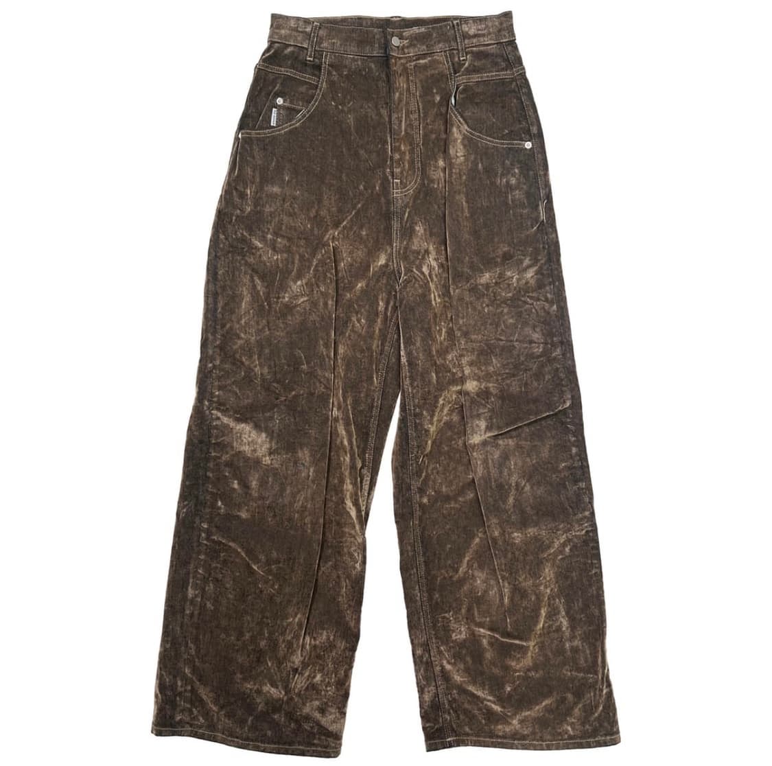 헤드메이너 브라운 플로킹 데님 진 상품이미지1