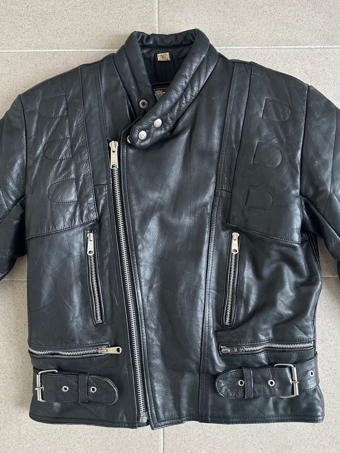 BASHIR 빈티지 바이커 레더자켓 상품이미지3