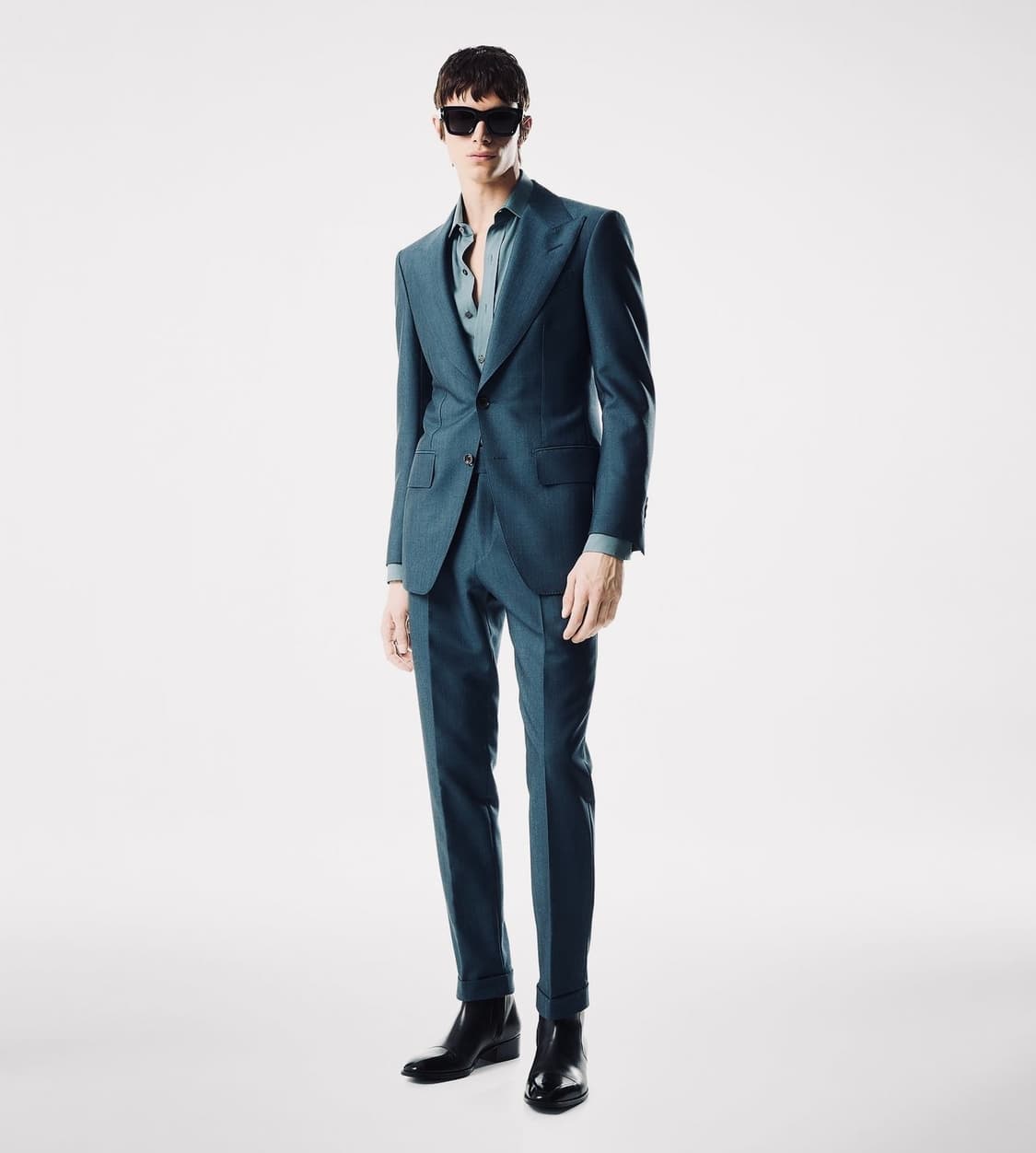 (명작,강추👍)톰포드 터콰이즈 블루 모헤어 실크 수트 상품이미지7