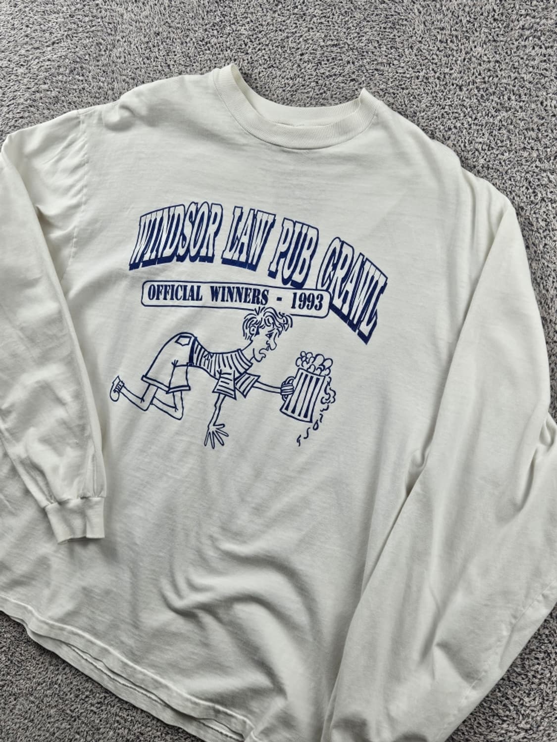 90's HANES 싱글스티치 윈저법대펍크롤 롱슬리브 (L)/ 11119 상품이미지4