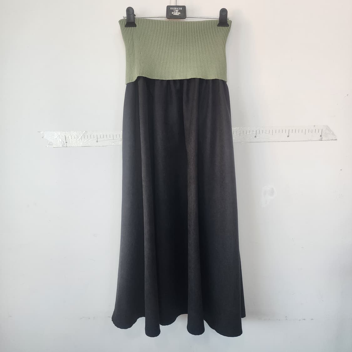 나이스클랍 블랙 롱 스커트 상품이미지5