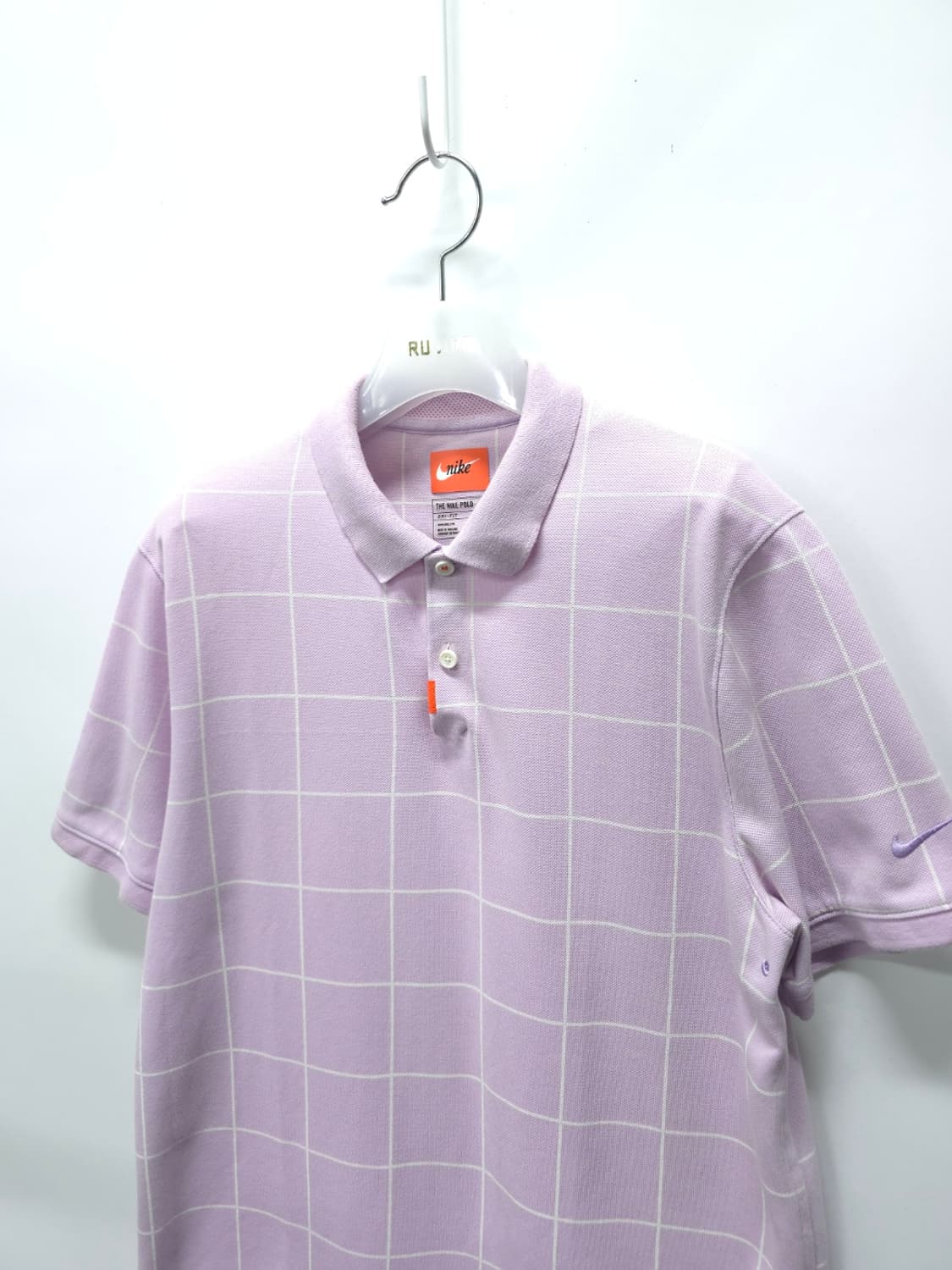 ​나이키 남성 라벤더 체크 반팔 카라티 드라이핏 (L사이즈) 상품이미지2