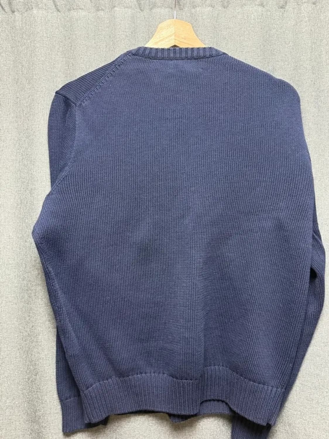 폴로 네이비 코튼 니트 QR라벨 상품이미지4