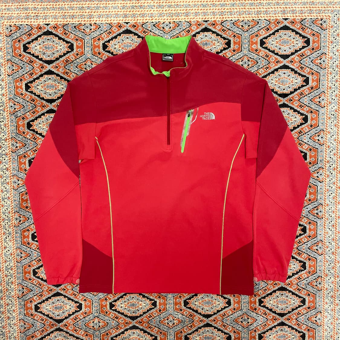 노스페이스 서밋 레드 반집업 기능성 티셔츠 남성105 상품이미지1