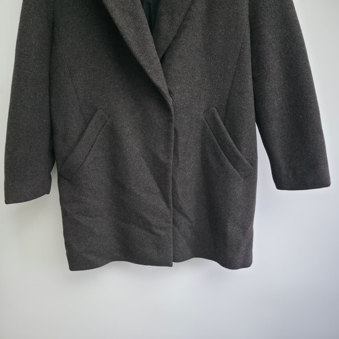 [M] 라코스테 다크 브라운 울 코트 상품이미지3