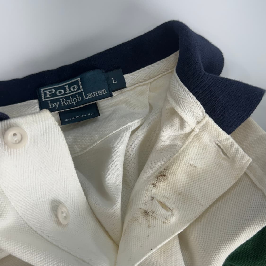 Polo 폴로 빅포니 그린 네이비 배색 카라 반팔티  상품이미지8