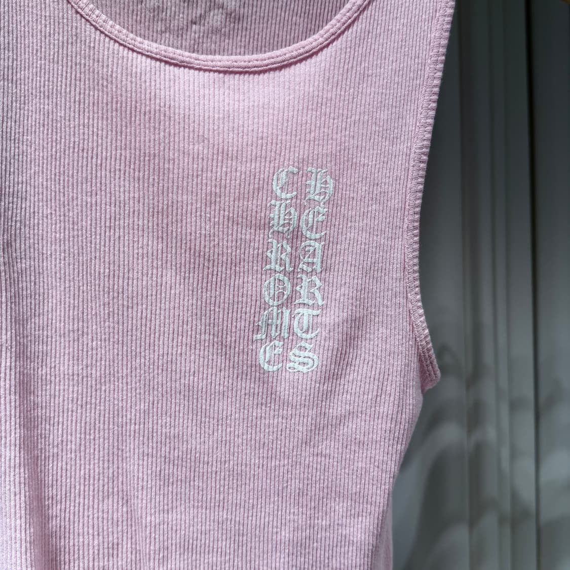 M / 크롬하츠 핑크 로고 골지 탱크 탑 상품이미지2