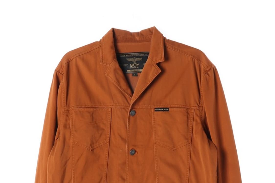 보이런던 오렌지 브라운 코튼 셔츠 자켓 XL 상품이미지3