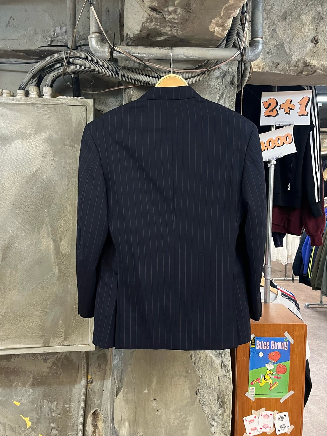 잉글랜드 에르메네질도 제냐 원단 스트라이프 자켓 네이비 #csz3732 상품이미지2