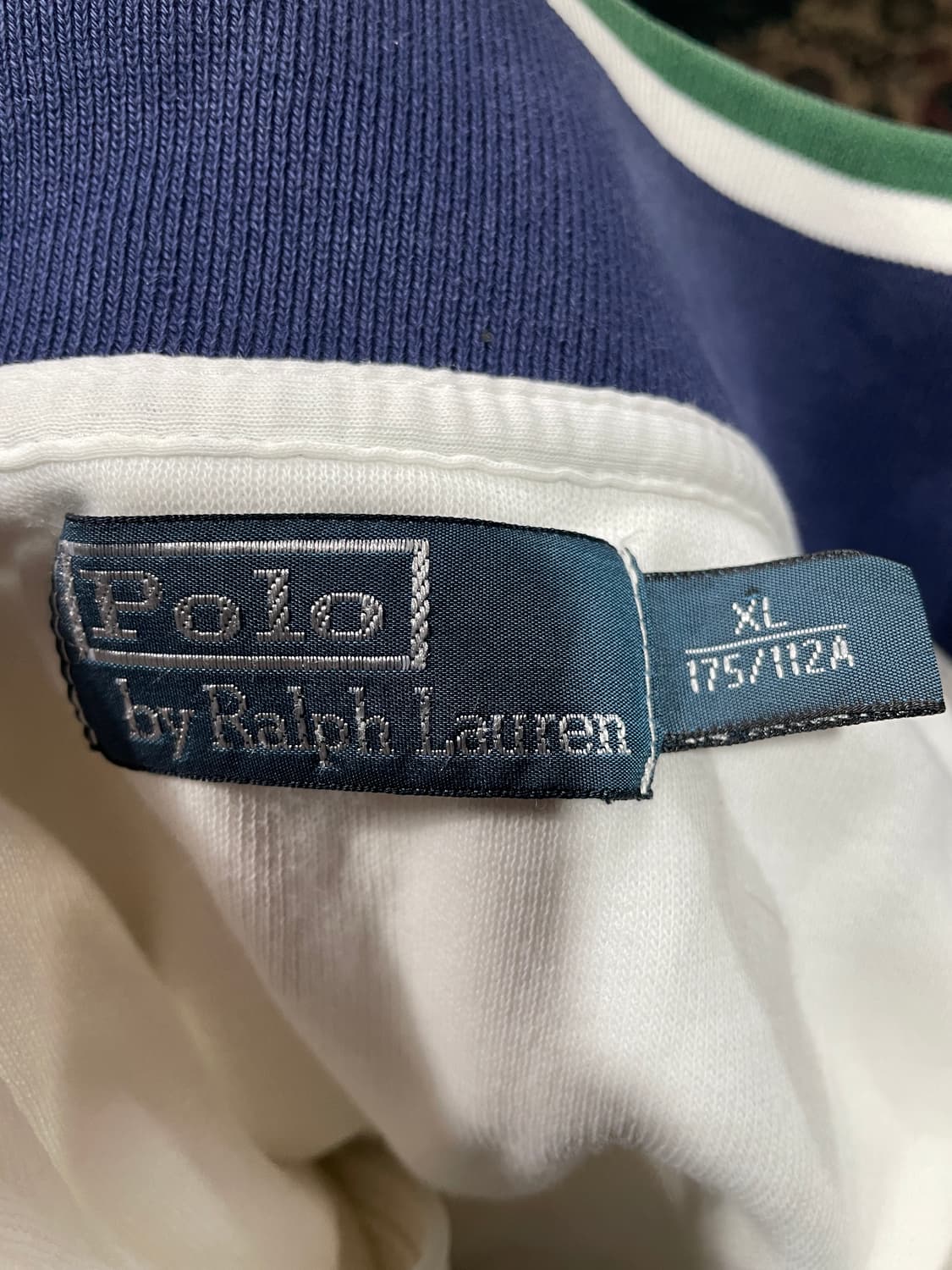 폴로 랄프로렌 빅포니 대대장 화이트 져지 집업 XL 상품이미지4