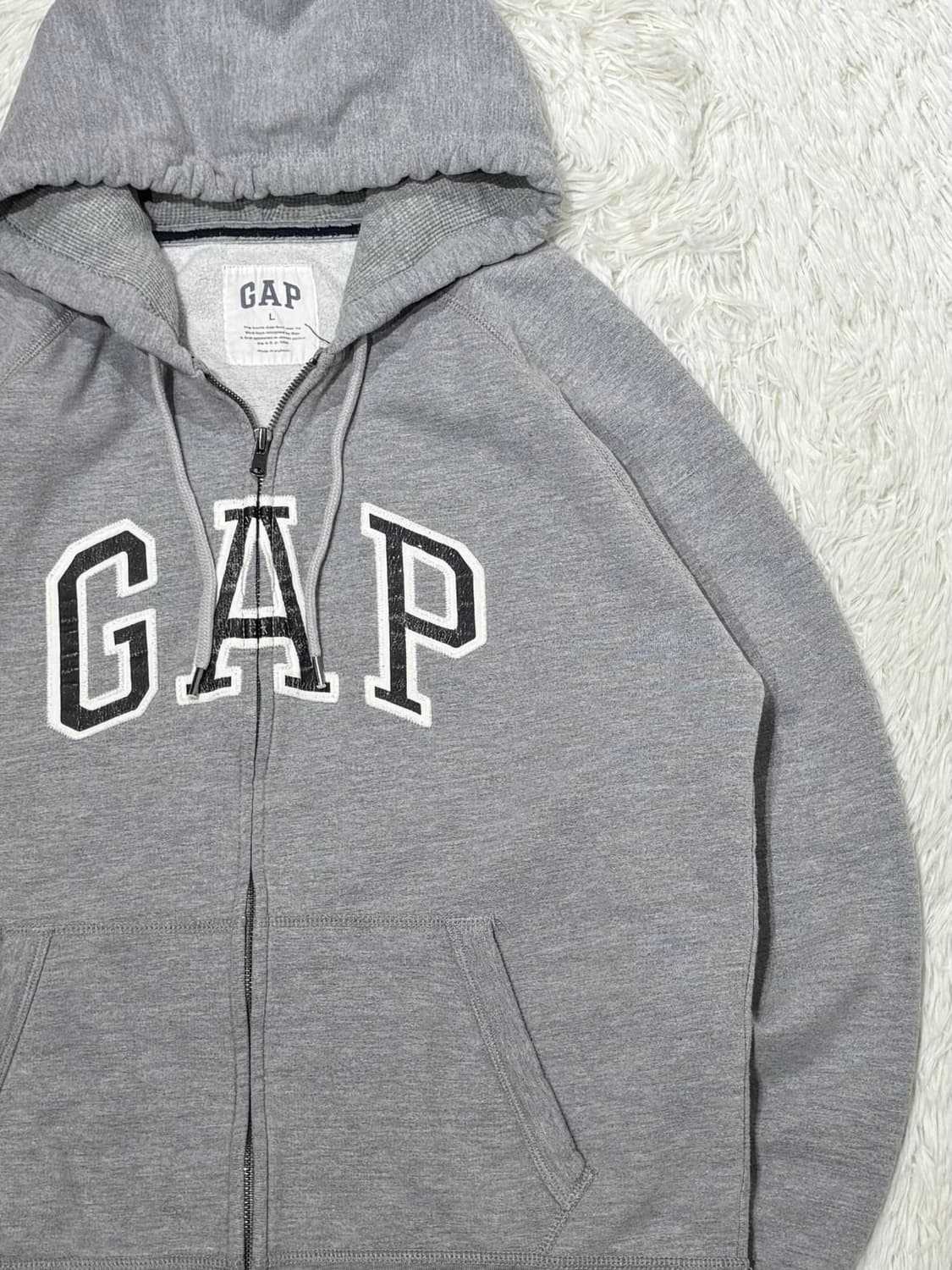 갭 그레이 빅로고 후드집업 상품이미지5