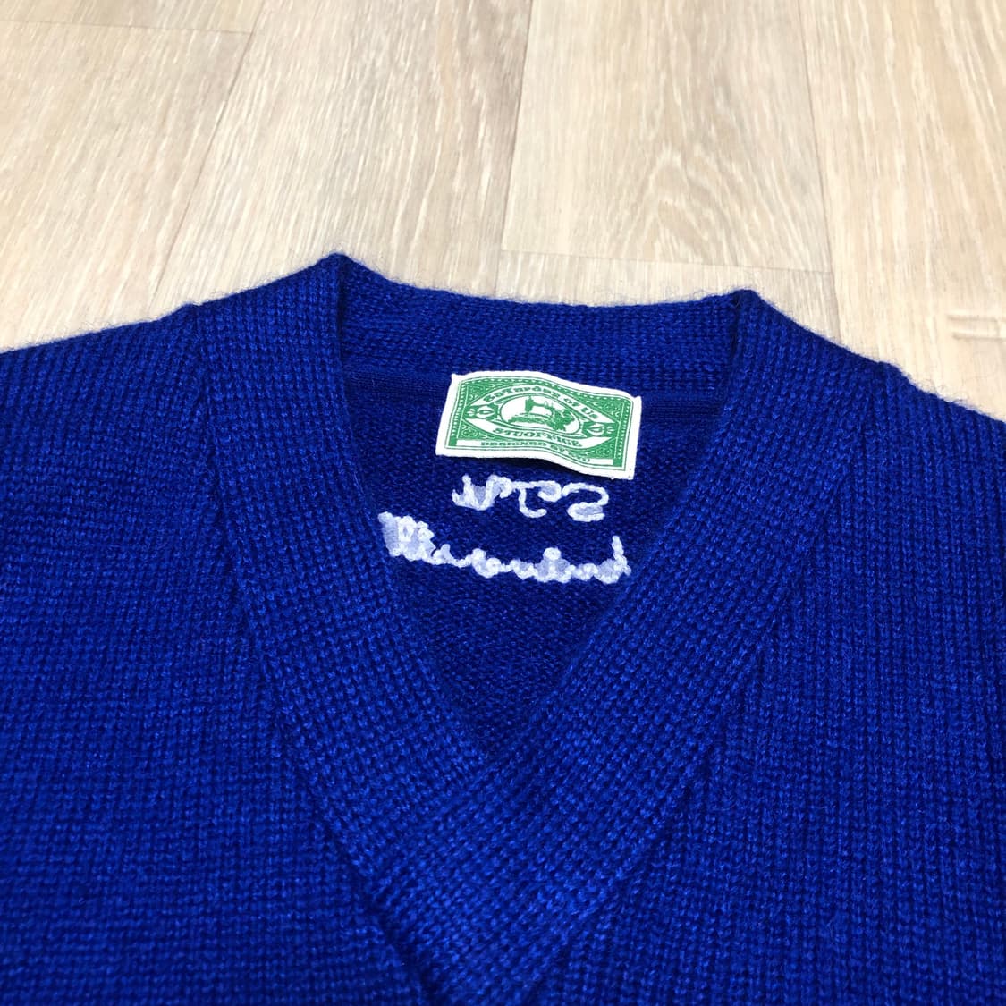 (우먼스 M) STU 우먼스 1990 V넥 니트 블루 상품이미지4