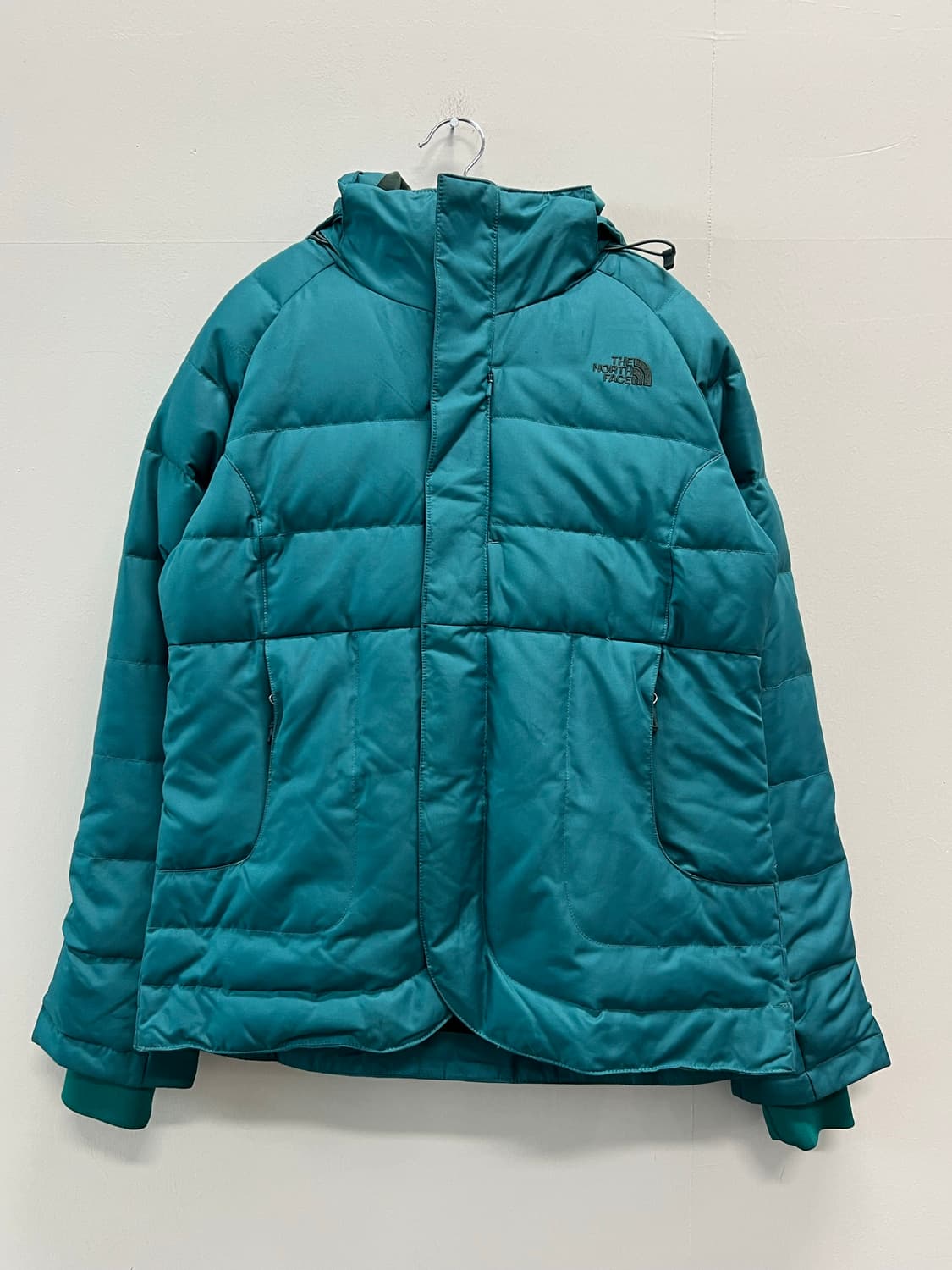 노스페이스 우먼스 550필 구스다운 패딩 자켓 청록 상품이미지2