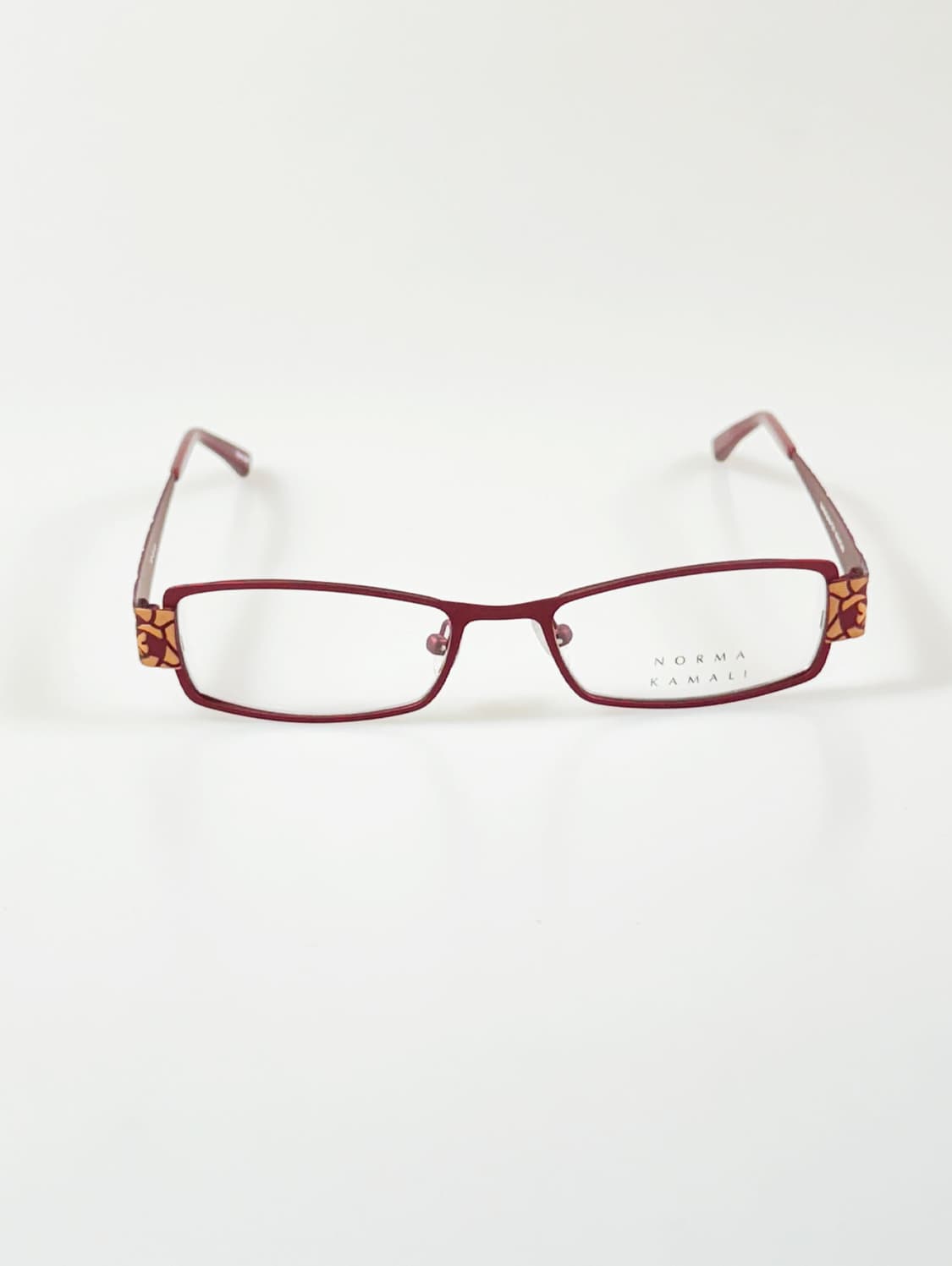 NORMA KAMALI 슬림 스퀘어 메탈 프레임 빈티지 안경 상품이미지2