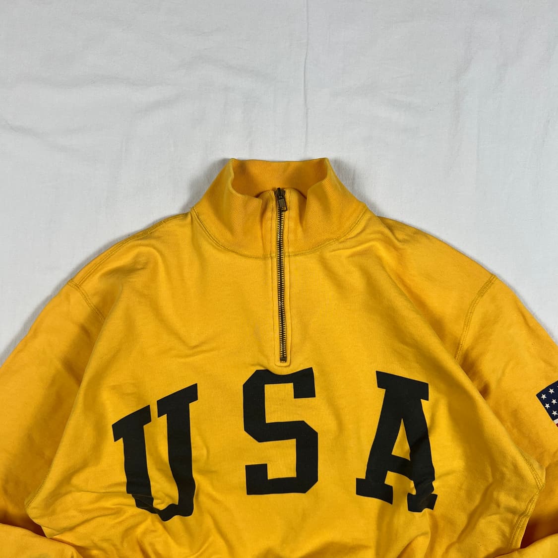 90‘s 폴로랄프로렌 polp usa 성조기 스웻 하프집업 상품이미지2