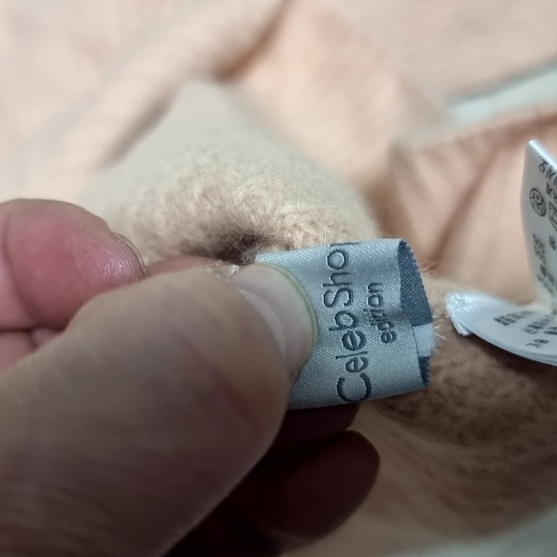 셀럽 핑크색 목폴라 니트(90) 상품이미지4