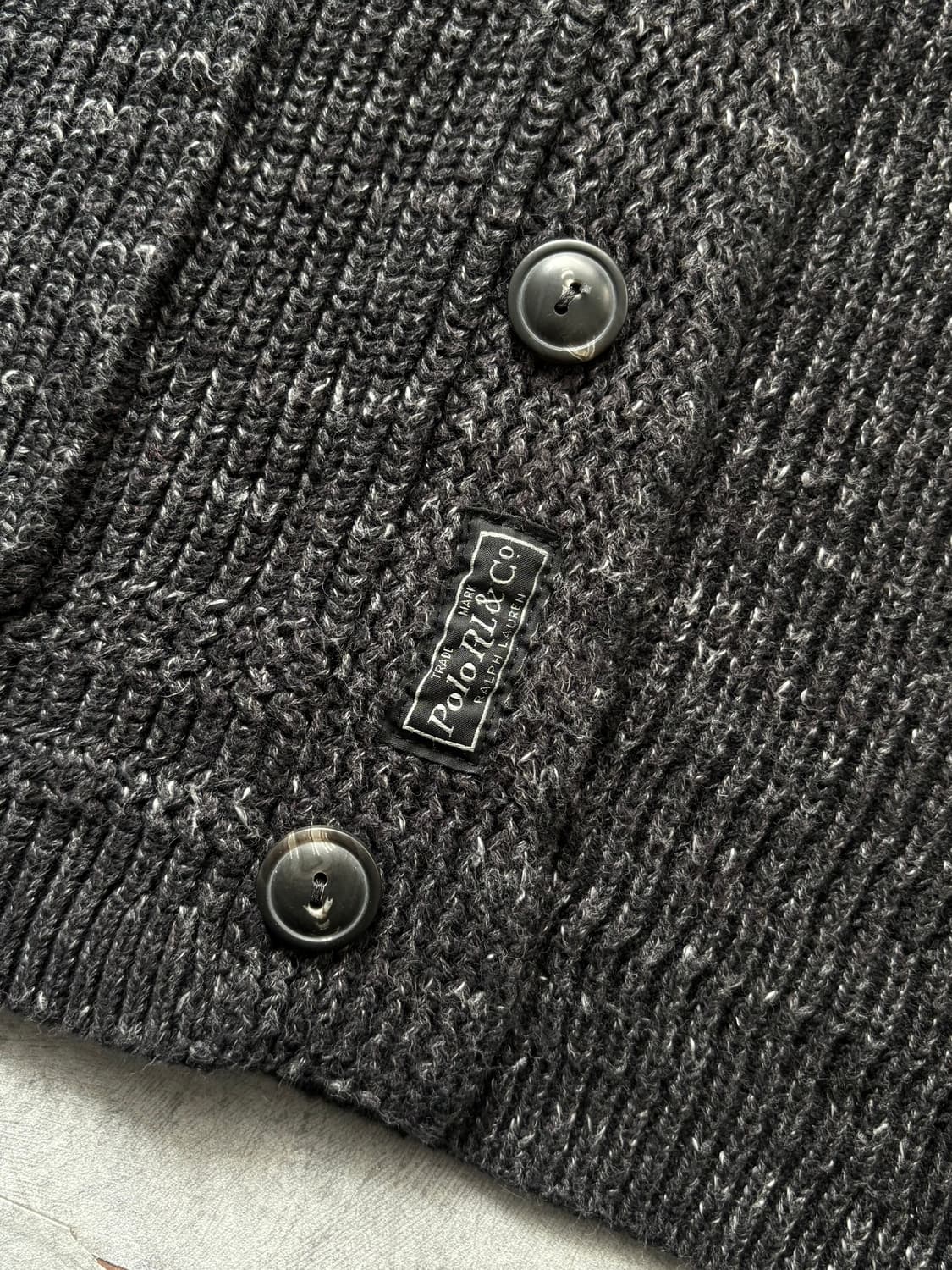 Polo 폴로 랄프로렌 신형 딥차콜 숄카라 가디건 상품이미지7