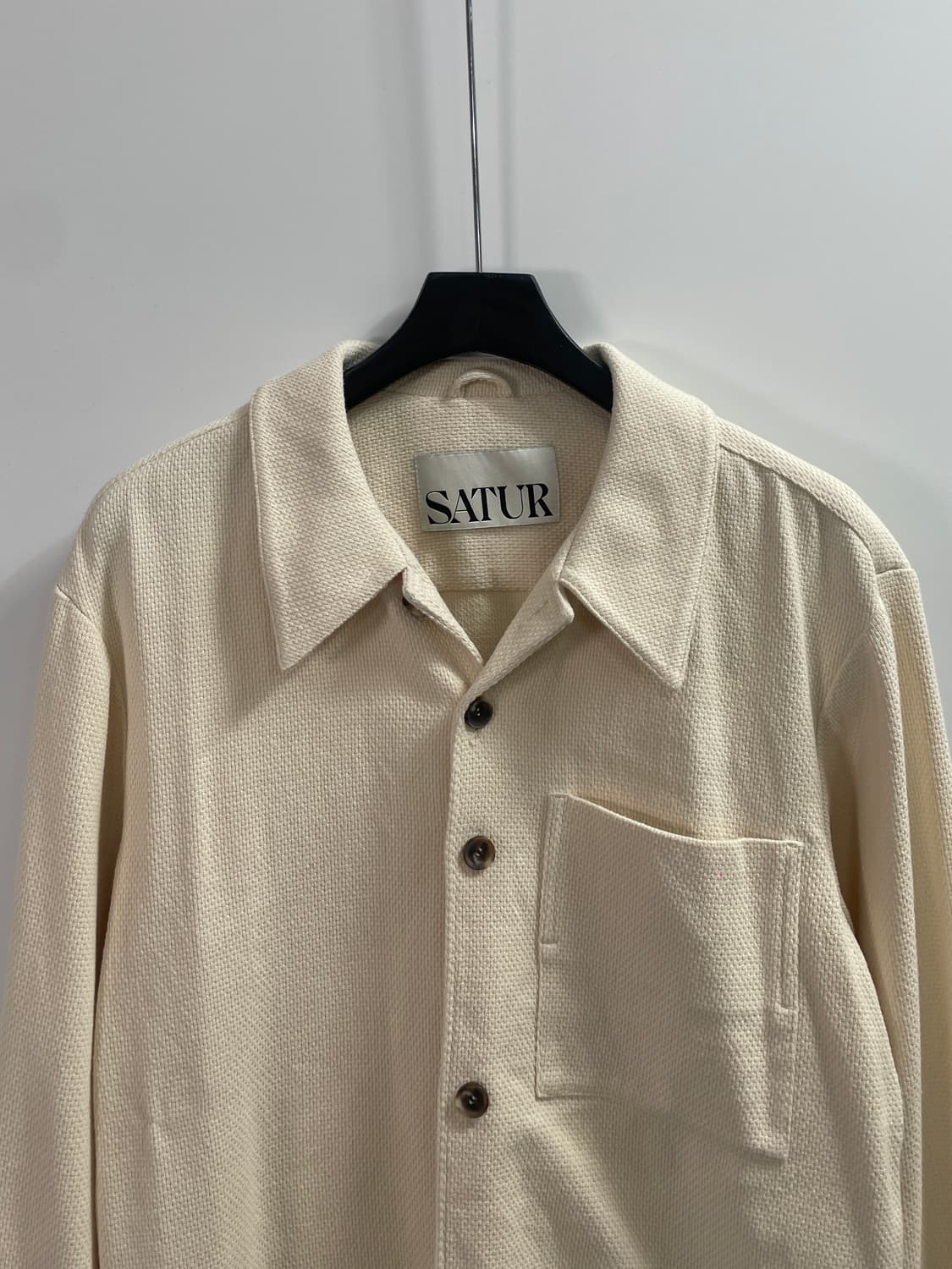 세터 크림색 오픈라카 니트 셔츠 (on.678)   상품이미지2