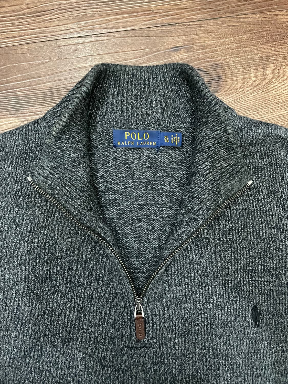 폴로 랄프로렌 하프집업 반집업 니트 스웨터 챠콜 상품이미지1